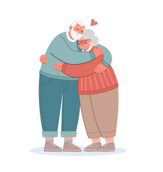 Two Elderly People In Love