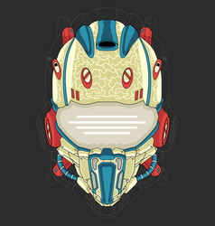 Robot Head Skull Character Design