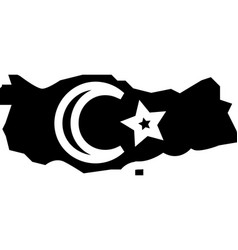 Turkey Country Map Flag Glyph Icon