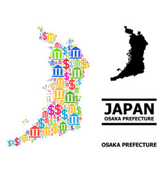 Collage Map Osaka Prefecture Finance