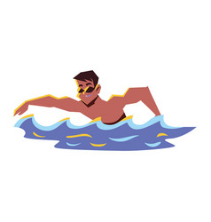 Man Swimming In The Sea