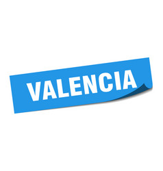 Valencia Sticker Blue Square Peeler Sign