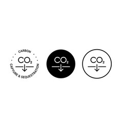 Carbon Capture And Sequestration Icon Concept