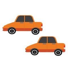 Orange Car On A White Background