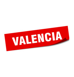 Valencia Sticker Red Square Peeler Sign