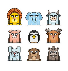 Farm Animals Coloring Book For Children Royalty Free Vector