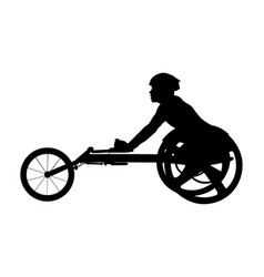 Disabled Athlete Racer On Wheelchair