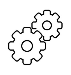 Double Gear Automation Outline Icon