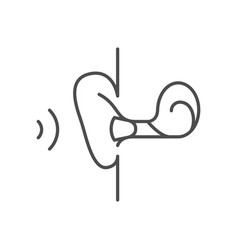 Hearing Aid In Ear Line Icon