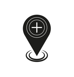 Map Pin Add Plus Icon Stock