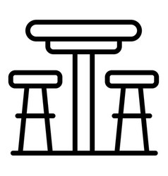 Metal Bar Stool Icon Outline Modern Chair