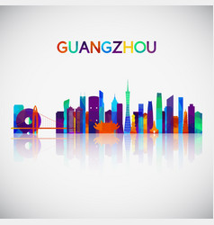 Guangzhou Skyline Silhouette