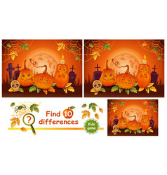 Halloween Pumpkin Find Difference Kid Logic Game