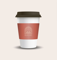 Hot Drink Paper Cup With Mockup Sleeve