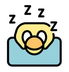 Sleeping Person Icon Flat