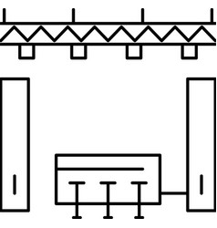 Stand Exhibition Board Line Icon