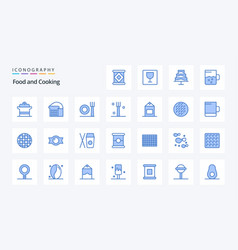 25 Food Blue Icon Pack