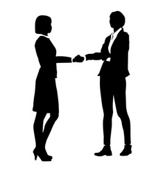 Business Women Deal Silhouette