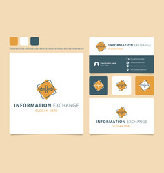 Information Exchange Logo Design With Editable