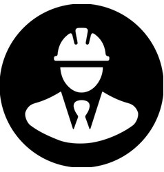 Architect Builder Avatar Icon Black Eps