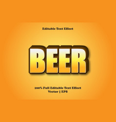 Beer Editable Text Effect