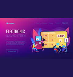 Electronic Queuing System Concept Landing Page