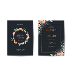 Luxury Black And Gold Wedding Invitation Template