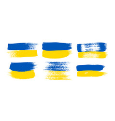 Set Of Ukrainian National Flags