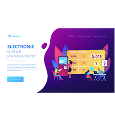 Electronic Queuing System Concept Landing Page