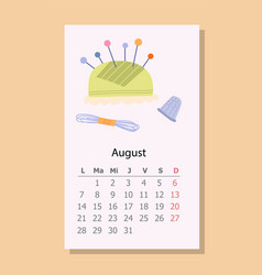 Needlework Calendar August 2023