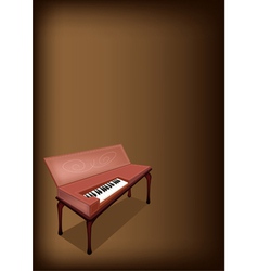 A Retro Clavichord On Dark Brown Background