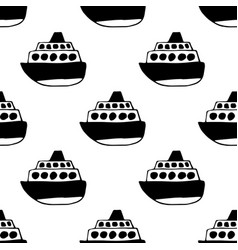 Seamless Pattern Of A Deck Boat