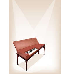 A Retro Clavichord On Brown Stage Background