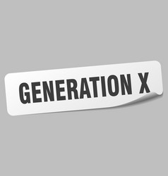 Generation X Sticker Label