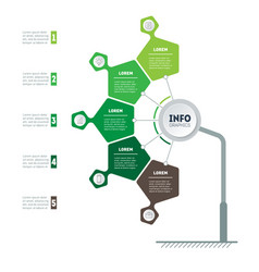 Infographic With 5 Steps An Advertising Stand For