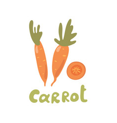 Carrot With Tops Sliced