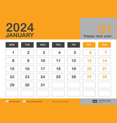 January 2024 Year Calendar Template