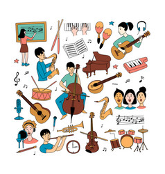 Music Lessons Students Different Musical