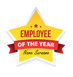 Best Employee Of The Year Award Badge