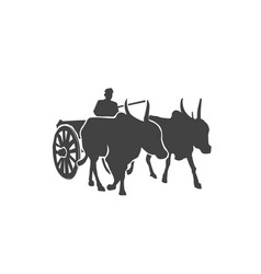 Bull Cart With Farmer Kharata