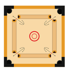 Carrom Game Board On A White Background