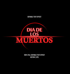 Dia De Los Muertos Text Effect Red Color