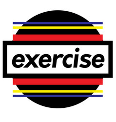 Exercise Stamp On White