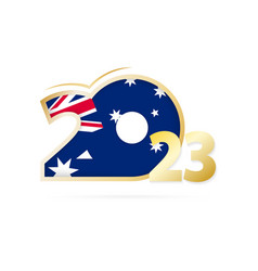 Year 2023 With Australia Flag Pattern