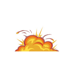 Bomb Burst Explosion Isolated Fiery Clouds Icon