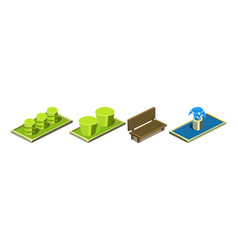 City Street Urban Element And Icon Isometric