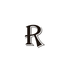 Letter R Double Epic Geometric Symbol Simple Logo