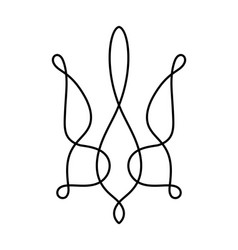 National Ukrainian Symbol Trident Icon