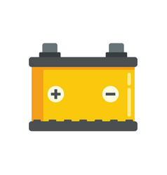 New Car Battery Icon Flat Full Energy