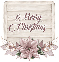 Watercolor Shabby Chic Beige Poinsettia Christmas